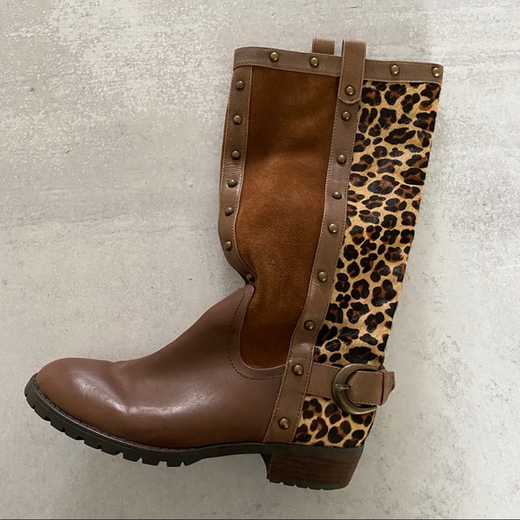 Steve Madden Denmar Cheetah Hair Tall Boots (8.5) - Picture 8 of 8